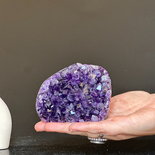 Uruguayan Amethyst Cave Geode – 1.1 lb, 3.5 Inches
