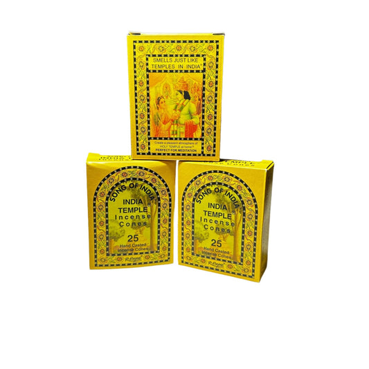 Song of India Temple Incense Cones for Sacred Rituals