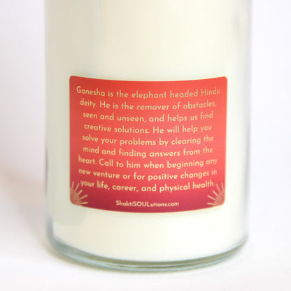 Ganesha Crystal Altar Candle