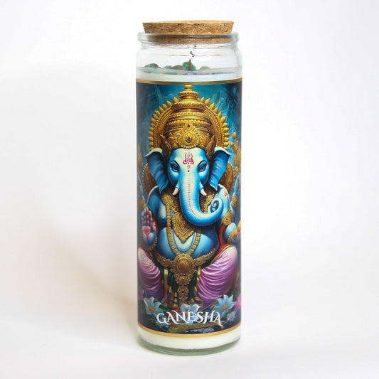 Ganesha Crystal Altar Candle
