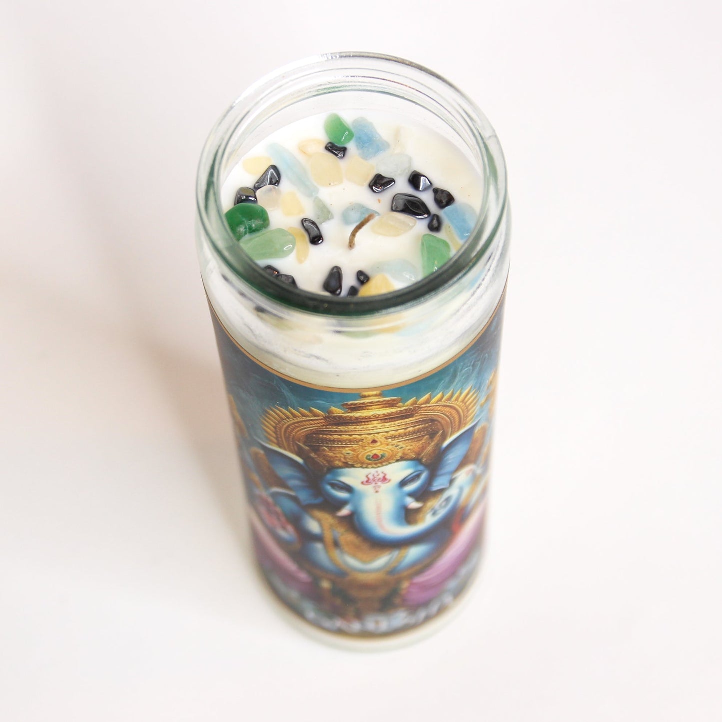 Ganesha Crystal Altar Candle
