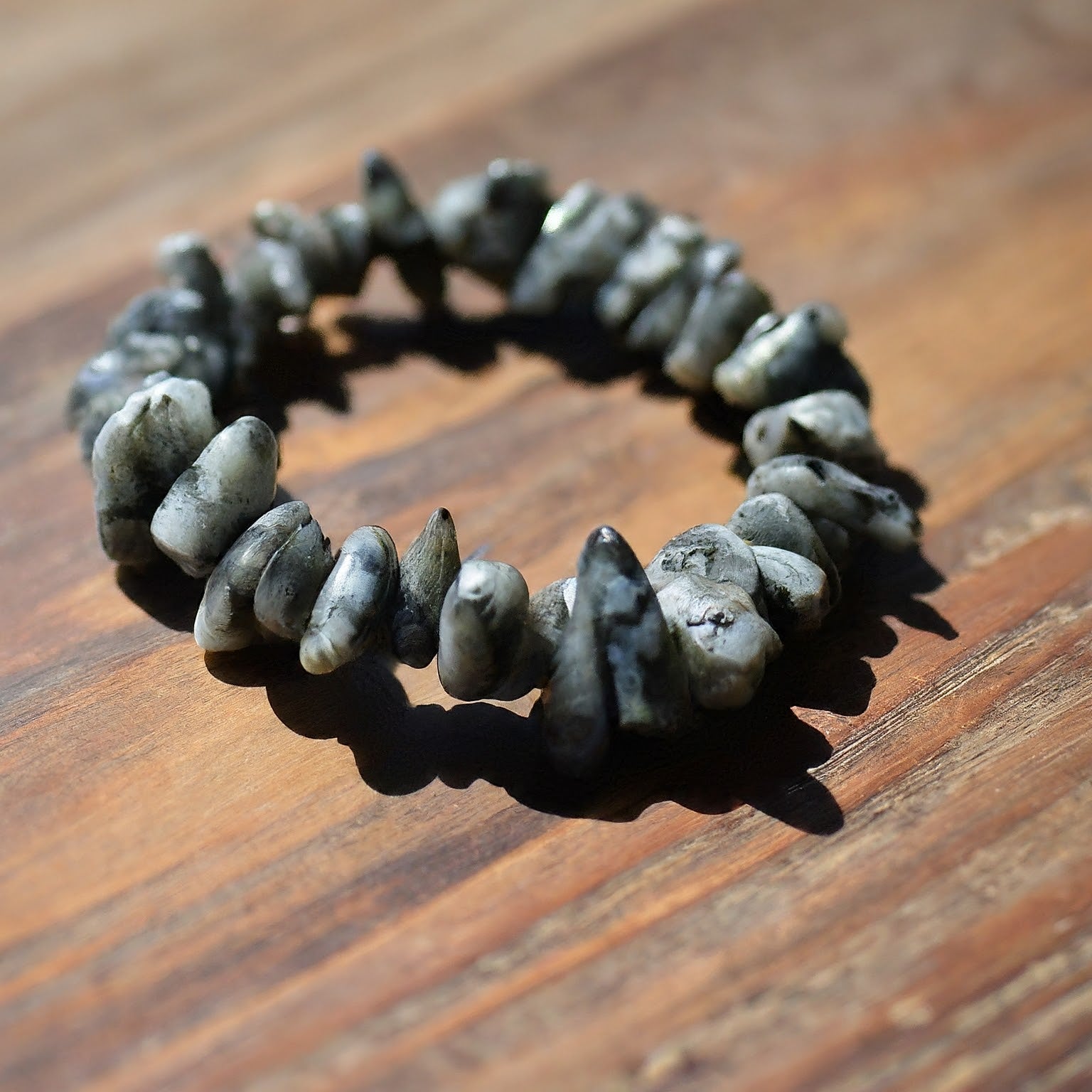 Larvikite - Chip Bracelet