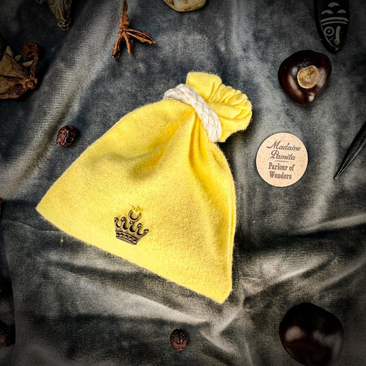 Grand Success Mojo Bag Kit – Regular Strength, 4 x 3 Inch Yellow Cotton Bag
