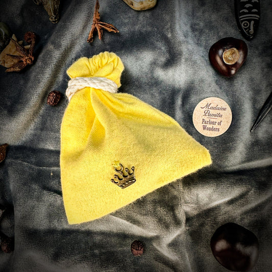 Grand Success Mojo Bag Kit – Triple Strength, 4 x 3 Inch Yellow Cotton Bag