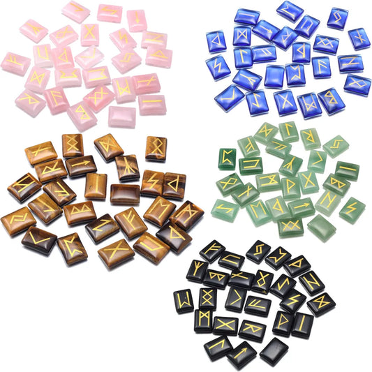 Authentic Viking Crystal Runes Set for Healing Divination