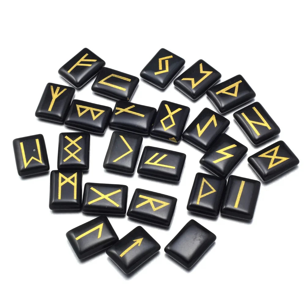 Authentic Viking Crystal Runes Set for Healing Divination