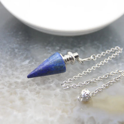 Healing Silver Crystal Pendulums for Divination and Dowsing