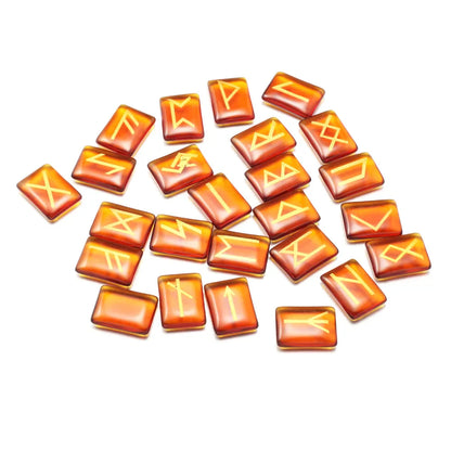Authentic Viking Crystal Runes Set for Healing Divination