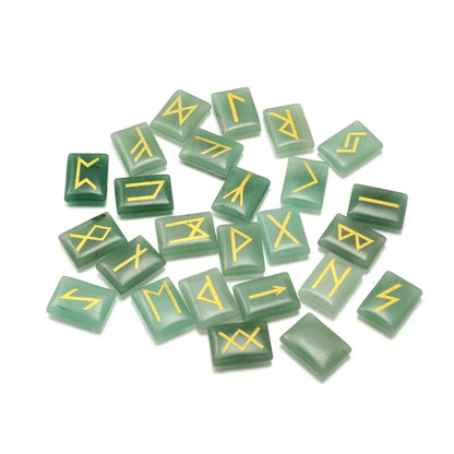 Authentic Viking Crystal Runes Set for Healing Divination