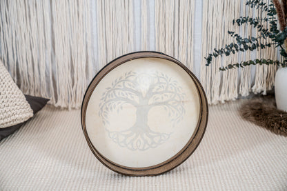 16" Designed Hand Drum, Tree of Life