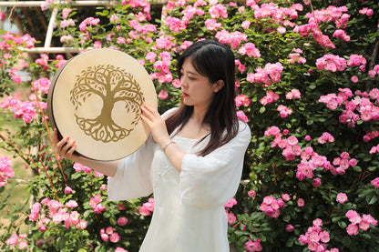 16" Designed Hand Drum, Tree of Life
