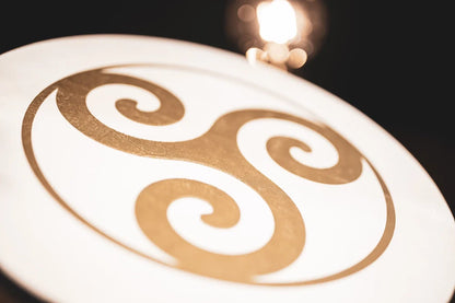 16" Designed Hand Drum, Triskele