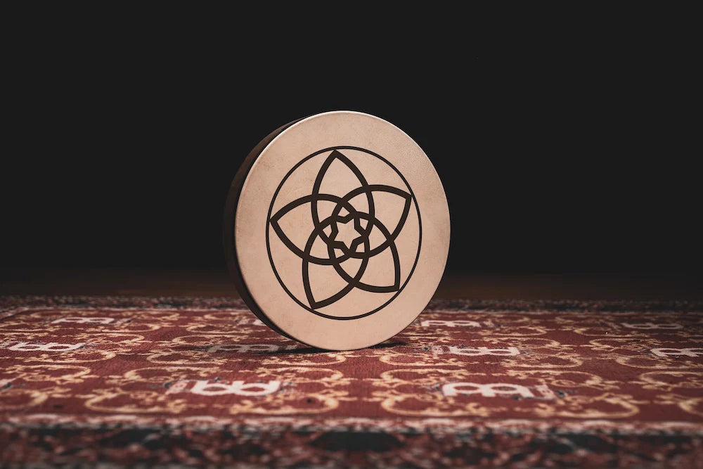 16" Designed Hand Drum, Venus Flower