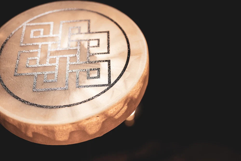 15" Native American-Style Hoop Drum, Endless Knot