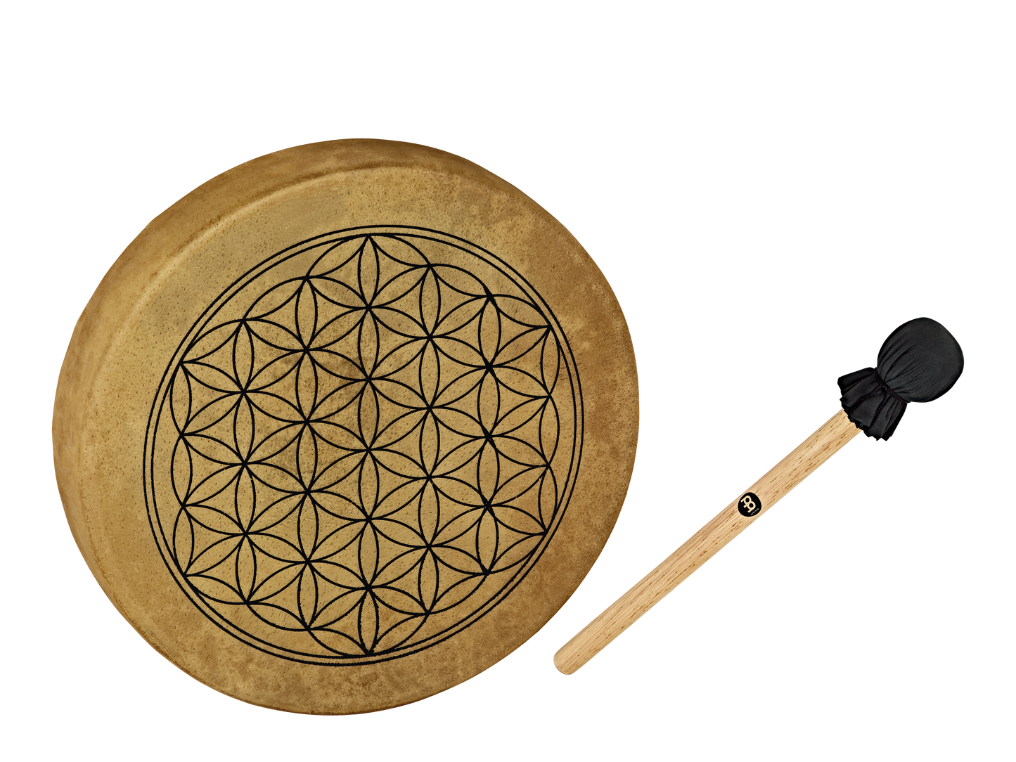 15" Native American-Style Hoop Drum, Flower of Life