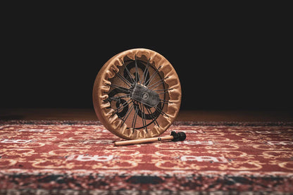 15" Native American-Style Hoop Drum, Triskele