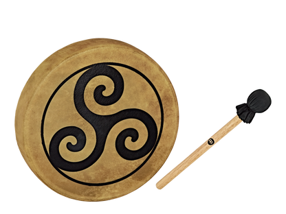 15" Native American-Style Hoop Drum, Triskele