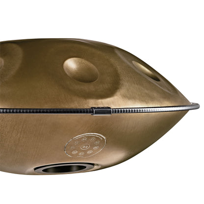 Sensory Handpan, D Amara, 10 Notes, Vintage Gold
