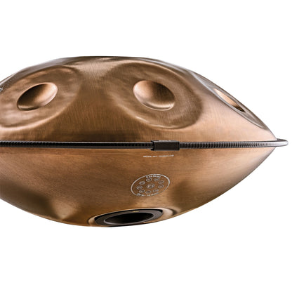 Sensory Handpan, E La Sirena, 10 Notes, Vintage Copper, Engraved Design