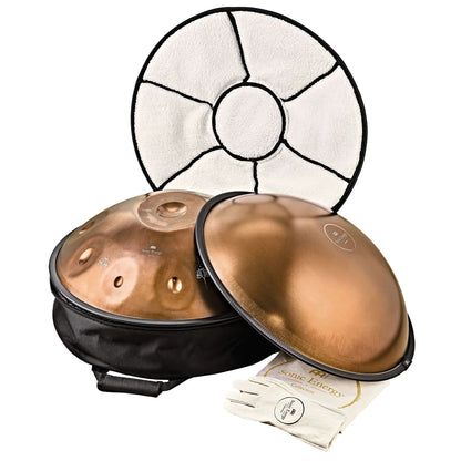 Sensory Handpan, E La Sirena, 10 Notes, Vintage Copper, Engraved Design