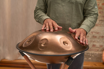 Sensory Handpan, F Pygmy, 11 Notes, Vintage Copper