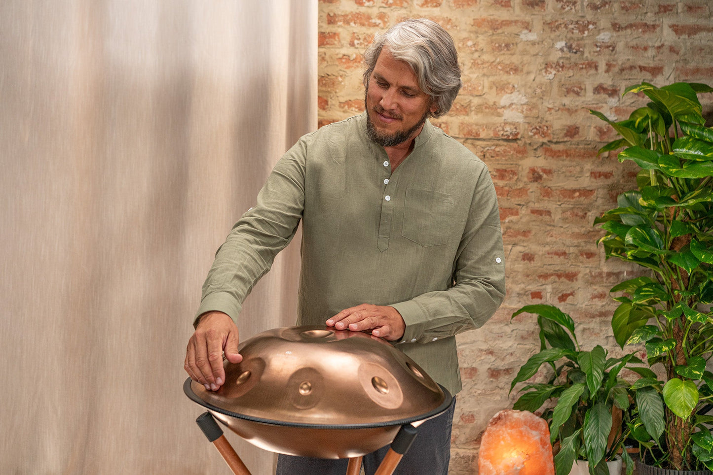 Sensory Handpan, F Pygmy, 11 Notes, Vintage Copper