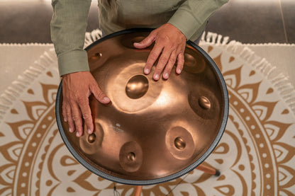 Sensory Handpan, F Pygmy, 11 Notes, Vintage Copper