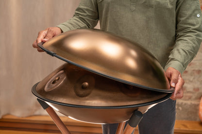 Sensory Handpan, F Pygmy, 11 Notes, Vintage Copper