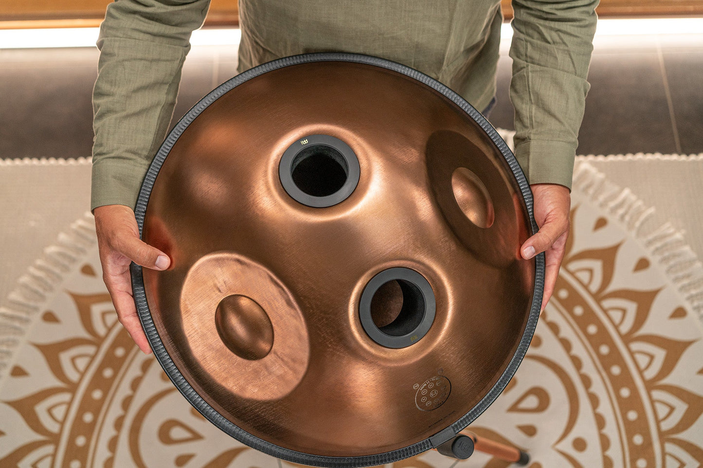 Sensory Handpan, F Pygmy, 11 Notes, Vintage Copper