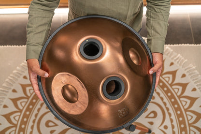 Sensory Handpan, F Pygmy, 11 Notes, Vintage Copper