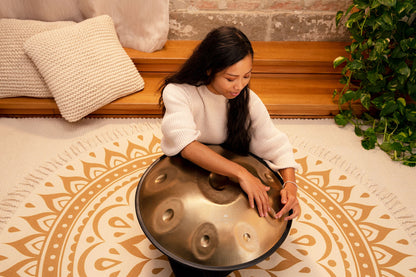Sensory Handpan, D Amara, 9 Notes, Vintage Gold