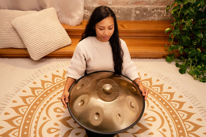 Sensory Handpan, C# Minor, 9 Notes, Vintage Gold