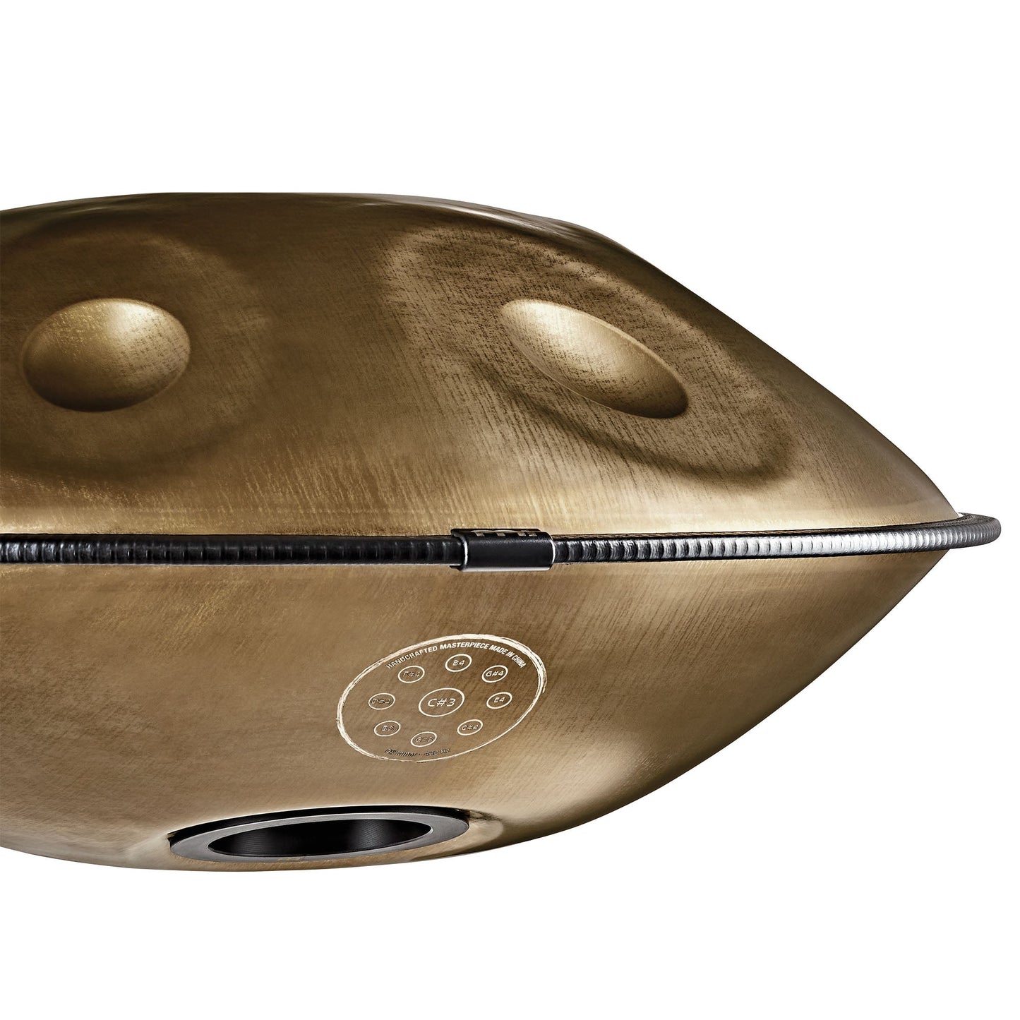 Sensory Handpan, C# Minor, 9 Notes, Vintage Gold