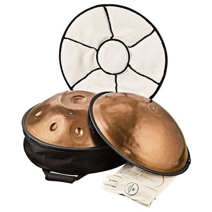 Sensory Handpan, BB2 Amara, 9 Notes, Vintage Copper, Engraved Design