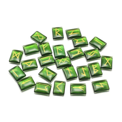 Authentic Viking Crystal Runes Set for Healing Divination