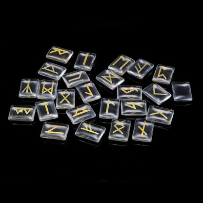 Authentic Viking Crystal Runes Set for Healing Divination