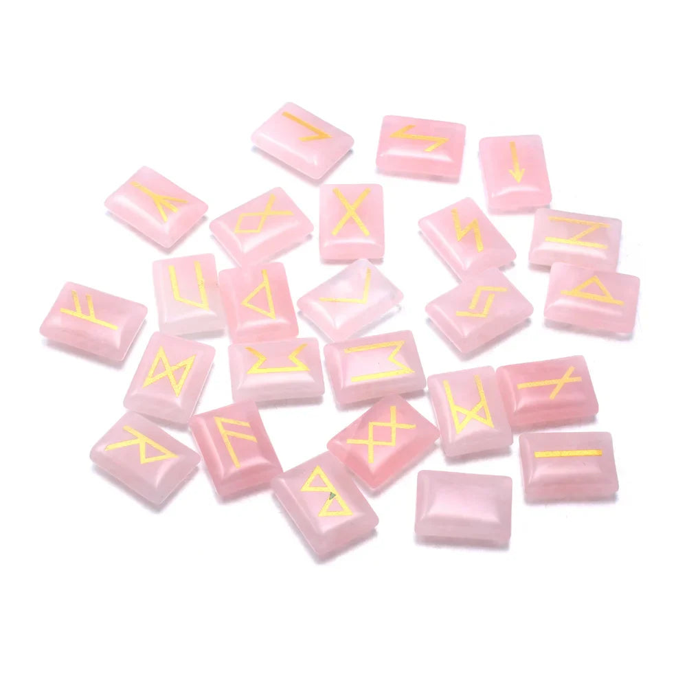Authentic Viking Crystal Runes Set for Healing Divination