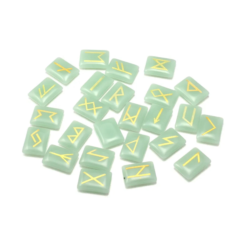 Authentic Viking Crystal Runes Set for Healing Divination