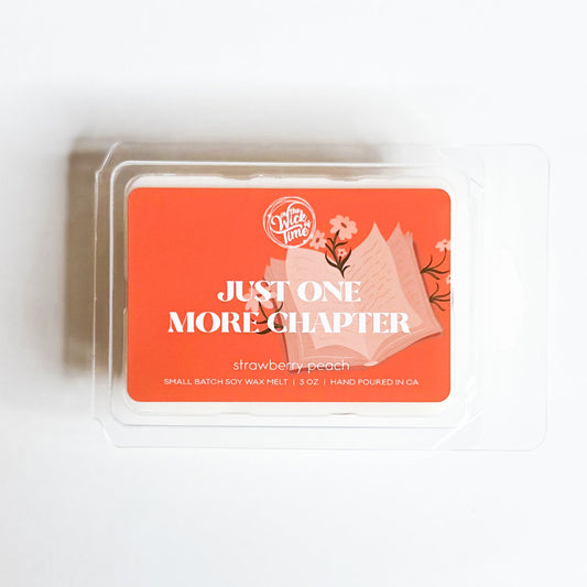 Just One More Chapter Wax Melt with Strawberry and Peach