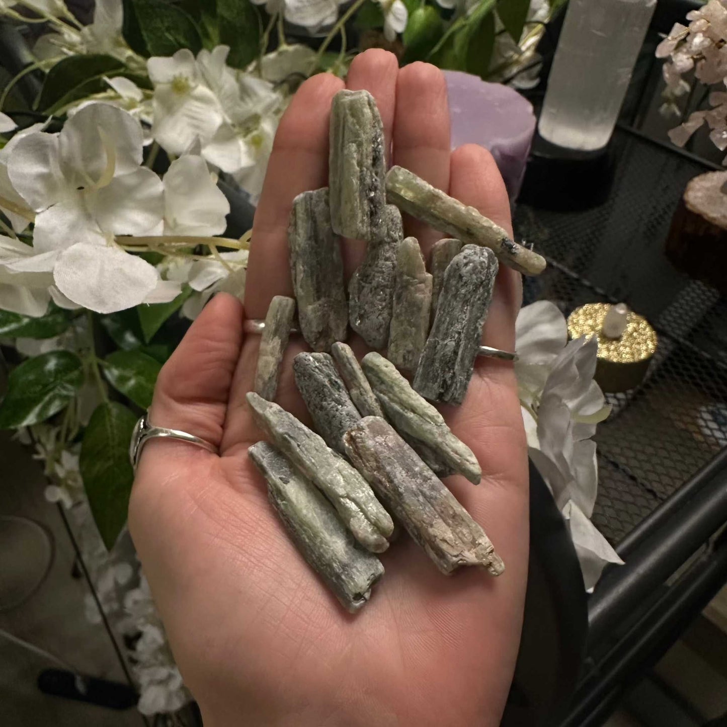 Green Kyanite Shards