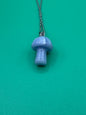 Blue Lace Agate Mushroom Necklace