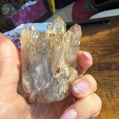 Kundalini Citrine Healing Crystal Cluster with Cave