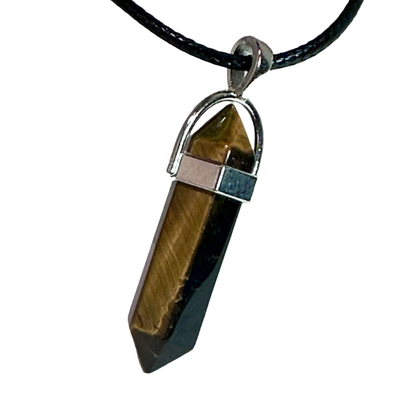 Tiger Eye Bullet Point Necklace