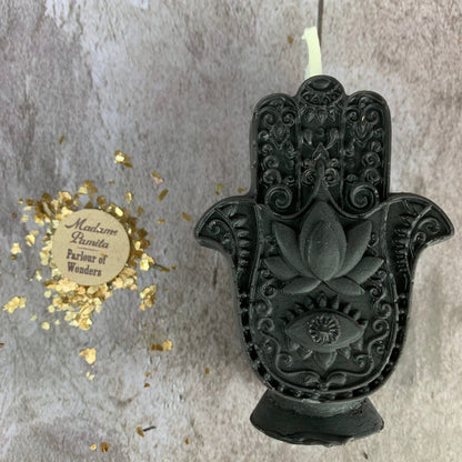 Beeswax Hamsa Hand Spell Candle
