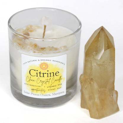 Citrine Clean Crystal Candle