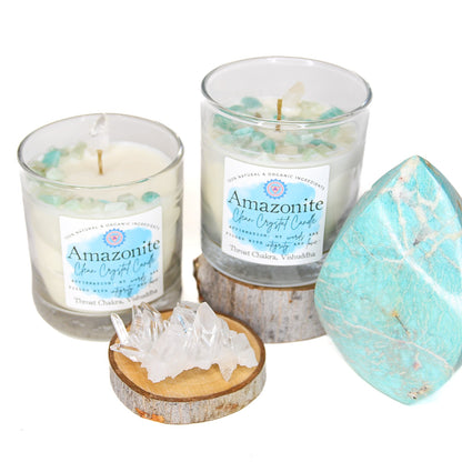 Amazonite Crystal Chakra Candle