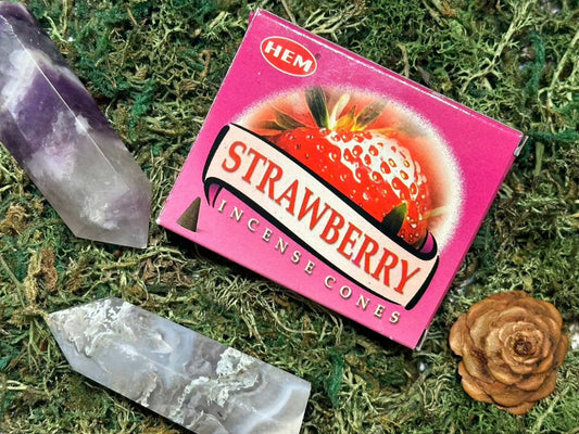 Strawberry Incense Cones For Purification | Mystics Vibe