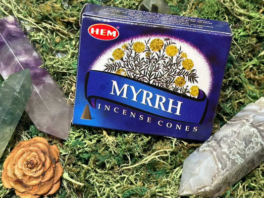 Premium Myrrh Incense Cones for Spiritual Purification