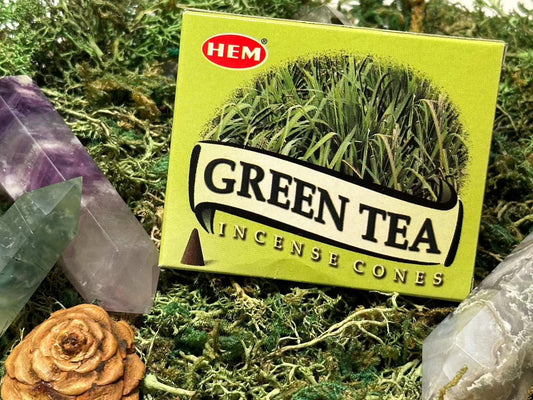 Green Tea Incense Cones for Meditation and Serenity