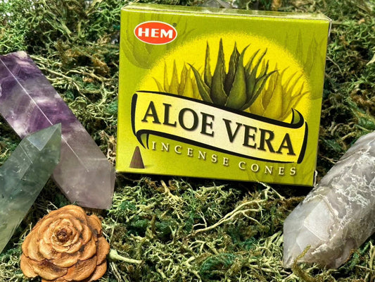 Aloe Vera Incense Cones for Meditation and Purification